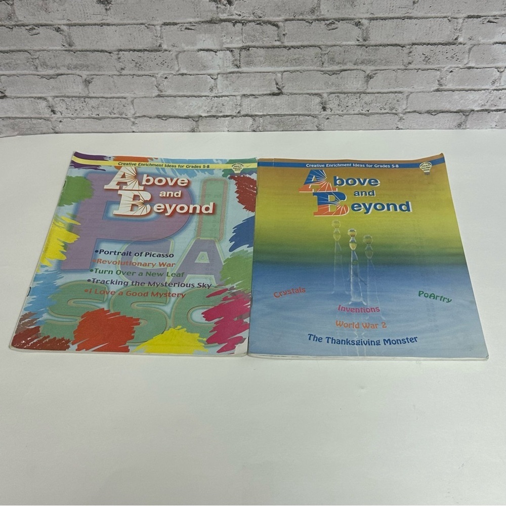 ABOVE AND BEYOND Magazines Lot of 2 Creative Enrichment Ideas Grades 5-8 Teach